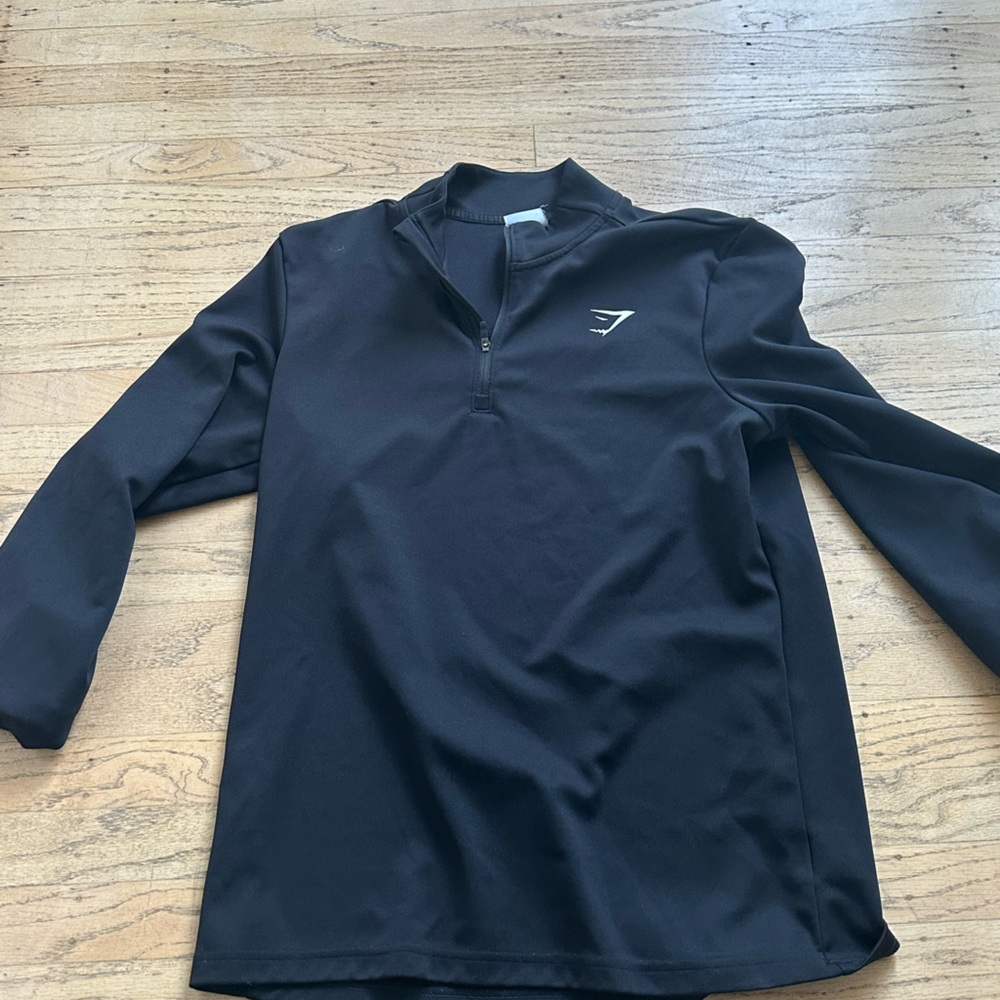 GYMSHARK- Performance 1/4 zip Black